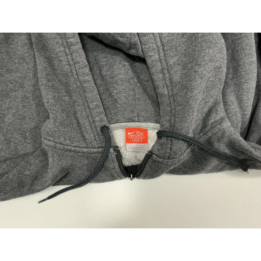 VTG Y2K Nike Athletic Dept Mens Gray Full‎ Zip Hoodie Spellout 